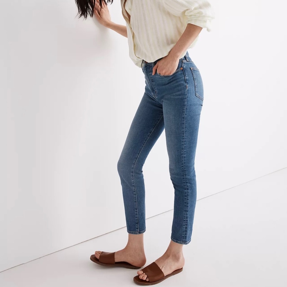 Madewell Tall Perfect Vintage Crop Jeans 31T Sanford Wash Summerweight Edition